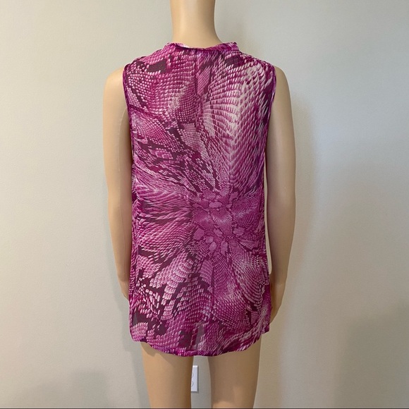 L’AGENCE Purple Snake Print Top - Picture 4 of 4